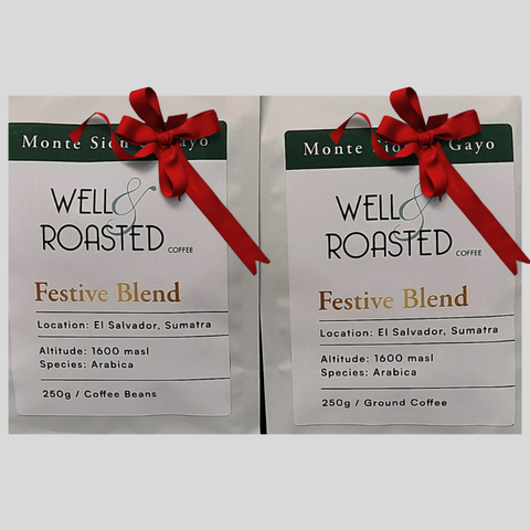 Artisan Festive Blend Gift Set _ 2 x 250g bags of coffee - Well Roasted Coffee