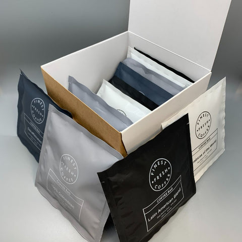 Assorted Artisan Coffee Bags Gift Box 10 x 10g - Well Roasted Coffee