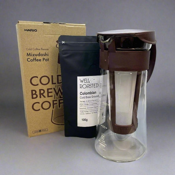 Illustration of Cold Brew Coffee Jug With Lid