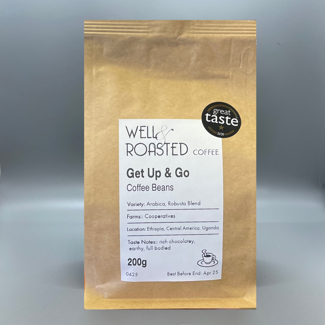 Get Up & Go Espresso Coffee House Blend bag - Well Roasted Coffee