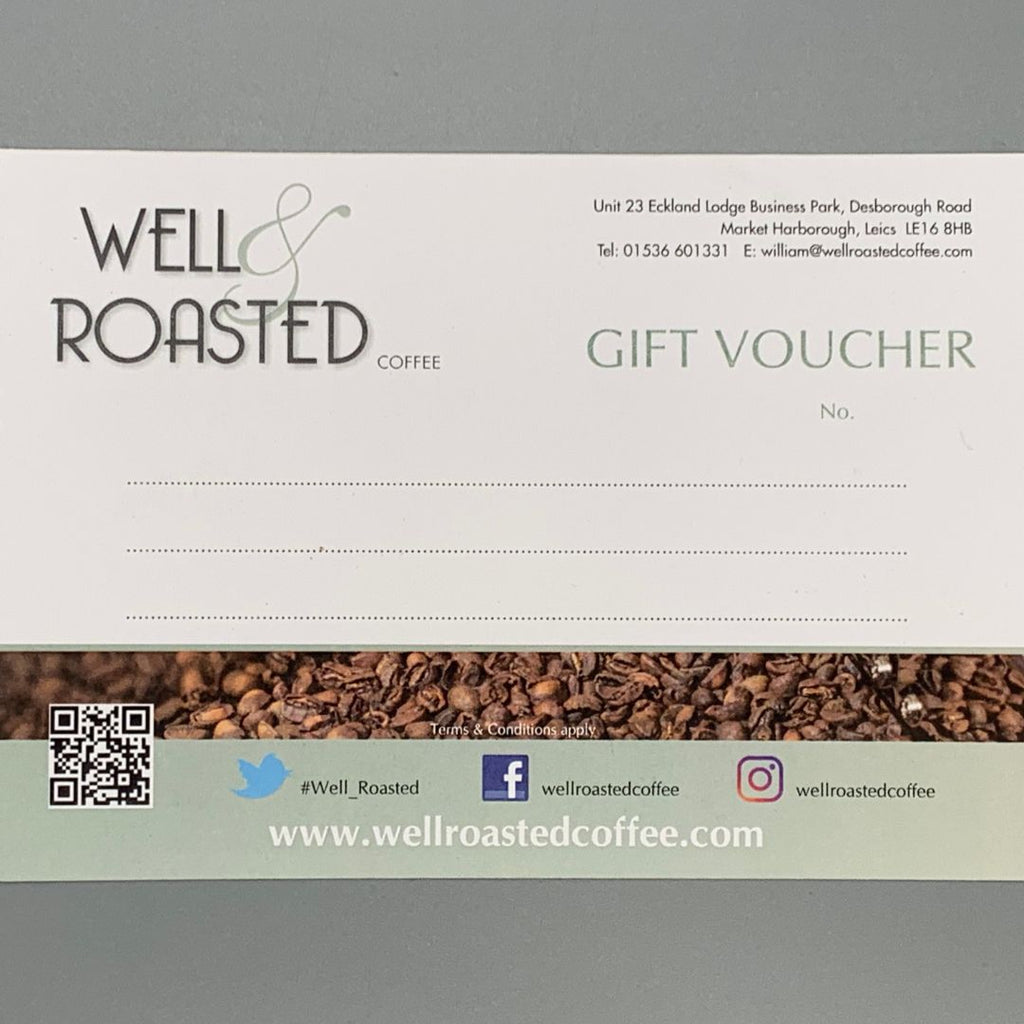 Artisan Coffee Gift Voucher - Well Roasted Coffee