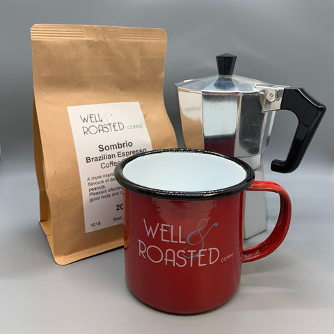 Moka Pot Artisan Coffee Gift Set - Well Roasted Coffee
