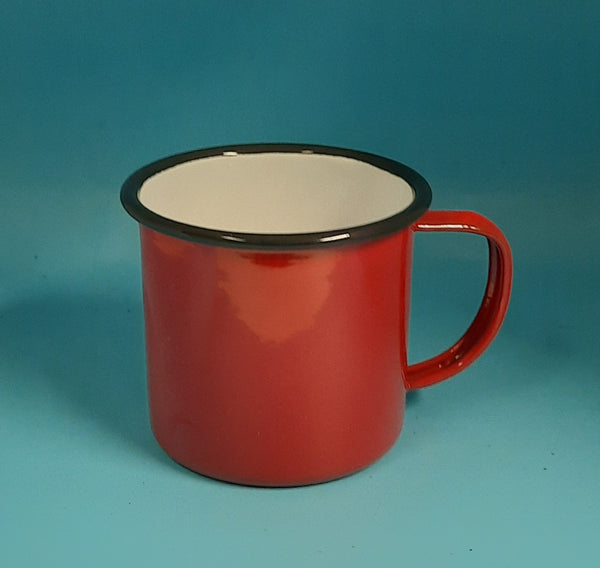 Well Roasted Coffee Red Enamel Mug 12.5oz - Well Roasted Coffee