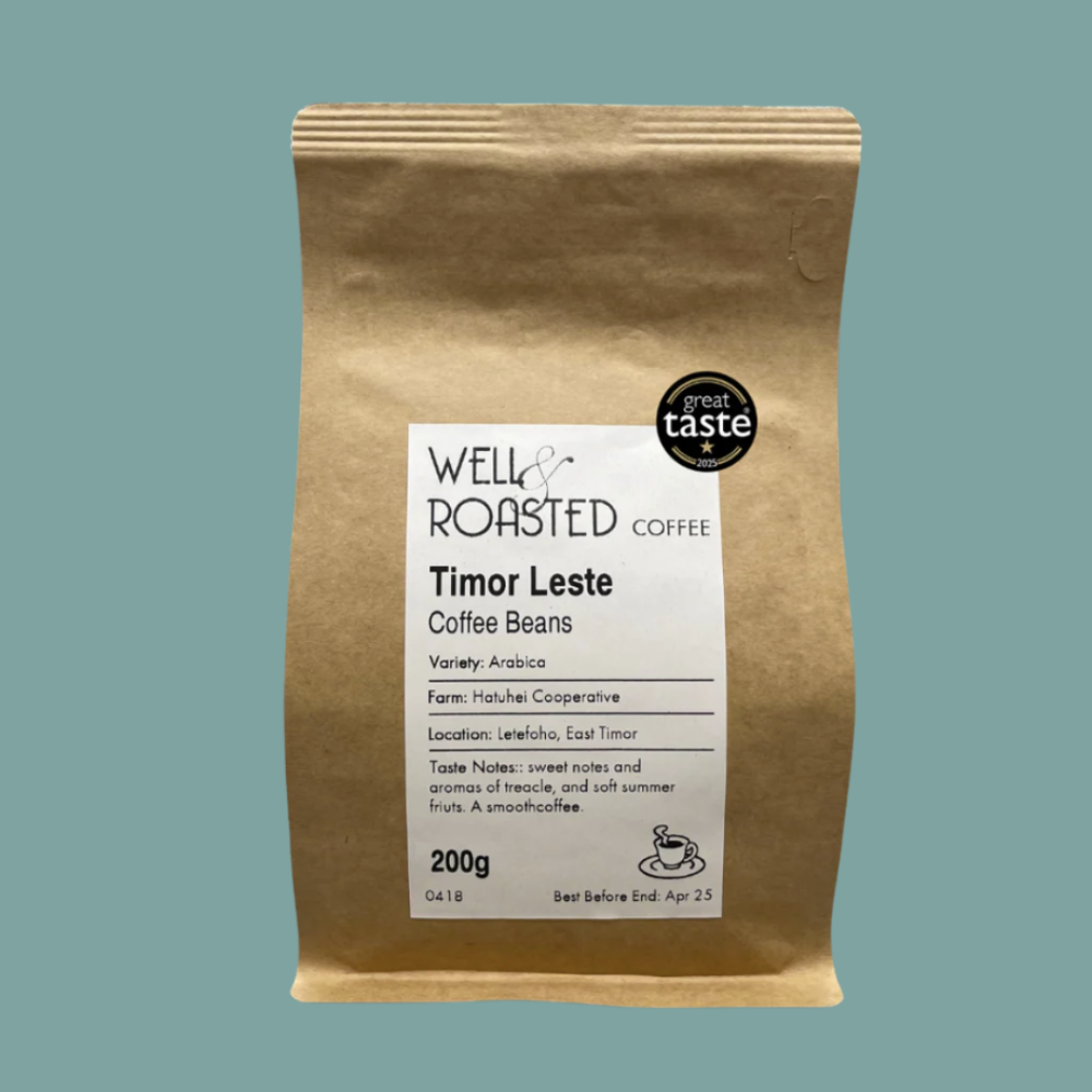 Well Roasted Coffee 200g kraft bag of speciality coffee beans